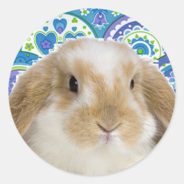 Funky Bunny Ronde Sticker