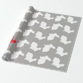Funky Bunny Wrapping Paper Cadeaupapier (Uitgerold)