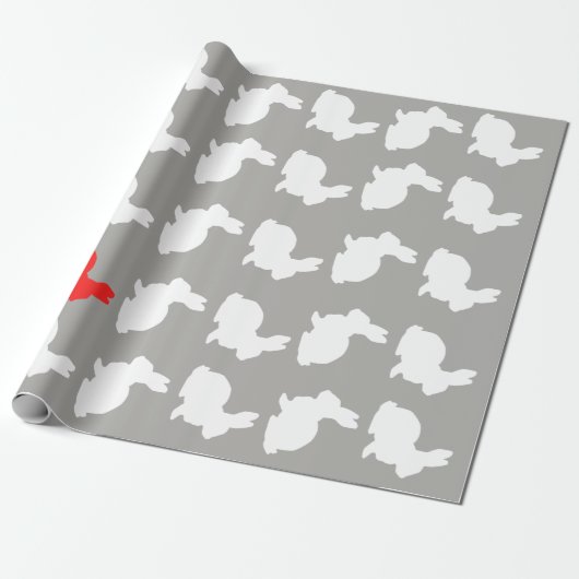 Funky Bunny Wrapping Paper Cadeaupapier (Uitgerold)