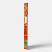 Funky Burnt Oranje Red Turquoise Paisley Case-Mate iPhone Case (Achterkant / Rechts)
