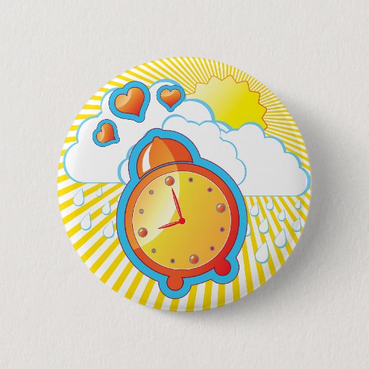 Funky Button met Alarm Clock (Voorkant)