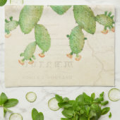 Funky cactus print waterverf theedoeken (Gevouwen)