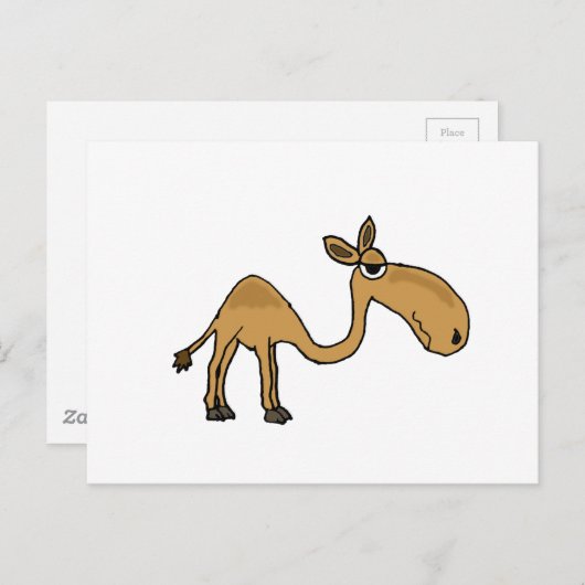Funky Camel Cartoon Briefkaart (Voorkant / Achterkant)