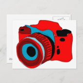Funky camera grafische illustratie briefkaart (Voorkant / Achterkant)