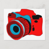 Funky camera grafische illustratie briefkaart (Voorkant)