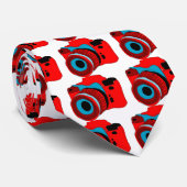 Funky camera grafische illustratie stropdas (Opgerold)