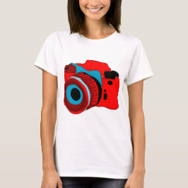 Funky camera grafische illustratie t-shirt