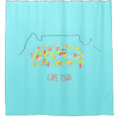 Funky Cape Town Table Mountain Colorful Douchegordijn (Voorkant)