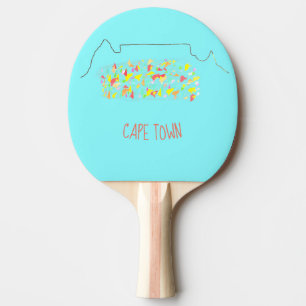 Funky Cape Town Table Mountain Colorful Tafeltennisbatje