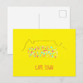 Funky Cape Town ZA Table Mountain Colorful Briefkaart (Voorkant / Achterkant)