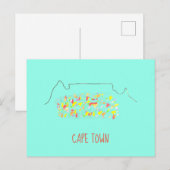 Funky Cape Town ZA Table Mountain Colorful Briefkaart (Voorkant / Achterkant)