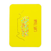 Funky Cape Town ZA Table Mountain Colorful Magneet (Verticaal)