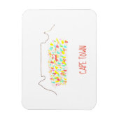 Funky Cape Town ZA Table Mountain Colorful Magneet (Verticaal)