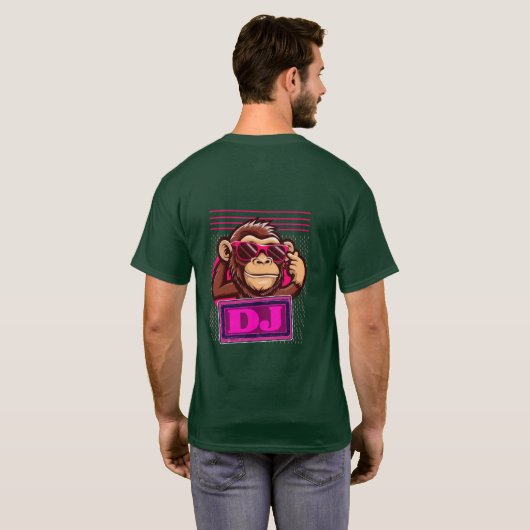 Funky Cartoon Aap Grafische T-Shirt (Achterkant volledig)