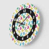 Funky Cartoon Monster Numbers Math School Pattern Grote Klok (Hoek)