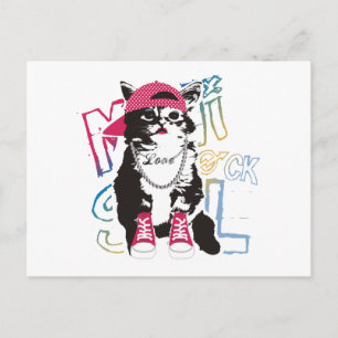 Funky Cat Kinder Gift Briefkaart