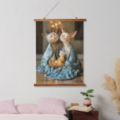 Funky Cat Nativity Hangend Wandkleed (Slaapkamer)