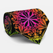 Funky chakra design, florale boho bang geometrie stropdas (Opgerold)