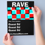 Funky Checkerboard Aangepaste Rave Flyers (Hand)