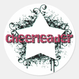 Funky Cheerleading Star Ronde Sticker