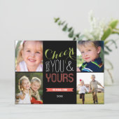 Funky Cheers Holiday-fotokaarten Feestdagenkaart (Staand voorkant)