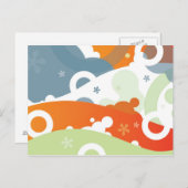 Funky Cherry Abstract Briefkaart (Voorkant / Achterkant)