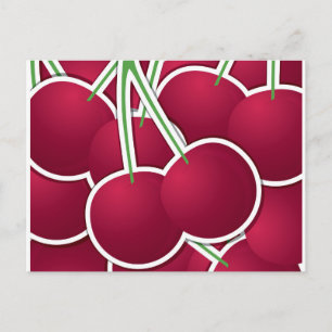 Funky cherry briefkaart