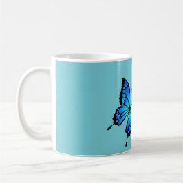 Funky Chic Butterfly Monogram Coffee Mok