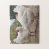 Funky Chicken Hen Hy-Line Silver Brown Legpuzzel (Verticaal)