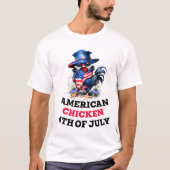 Funky Chicken in Stijlvol Pet T-shirt (Voorkant)