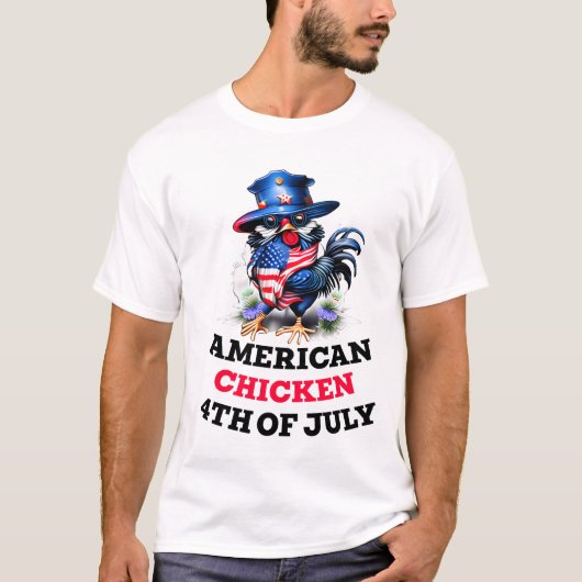 Funky Chicken in Stijlvol Pet T-shirt (Voorkant)