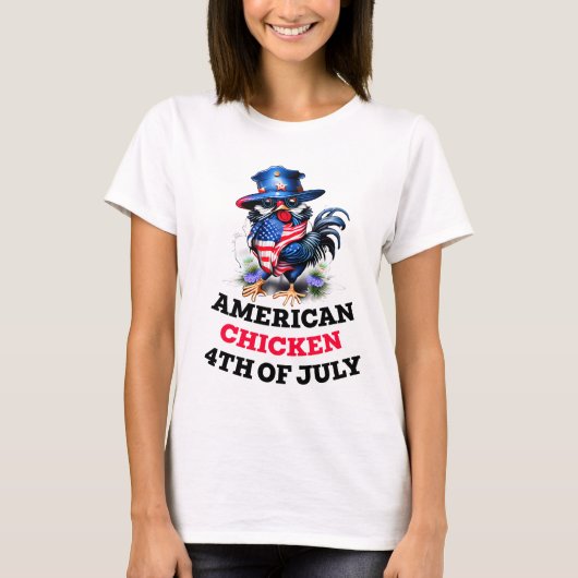 Funky Chicken in Stijlvol Pet T-shirt (Voorkant)