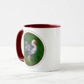 Funky Chicken met Rooster-waarschuwing Mok (Voorkant links)