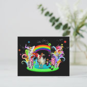 Funky Chicken Party Briefkaart (Staand voorkant)