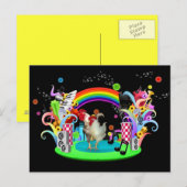 Funky Chicken Party Briefkaart (Voorkant / Achterkant)