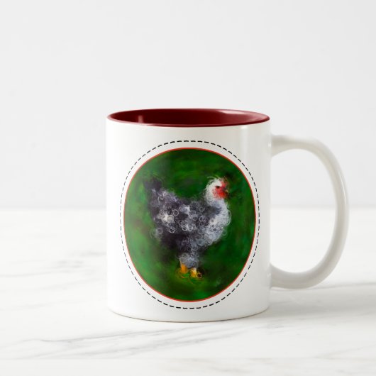 Funky Chicken Tweekleurige Koffiemok (Rechts)