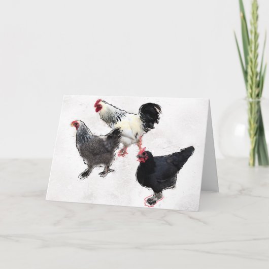 Funky Chickens Kaart (Voorkant)