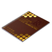 Funky Chocolate+ Gold Button Monogram Notitieboek (Linkerzijde)