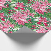 Funky Christmas Foliage Patterned Cadeaupapier (Hoek)