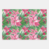 Funky Christmas Foliage Patterned Inpakpapier Vel (Voorkant 2)