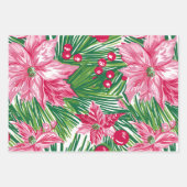 Funky Christmas Foliage Patterned Inpakpapier Vel (Voorkant)