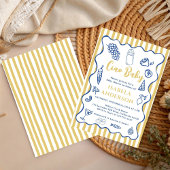 Funky Ciao Baby Hand Drawn Italian Baby Shower  Kaart