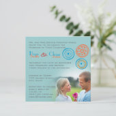 Funky Circle Heart Wedding Invitation Kaart (Staand voorkant)