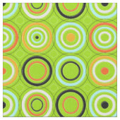 Funky Circles Groen Stof (Close Up)