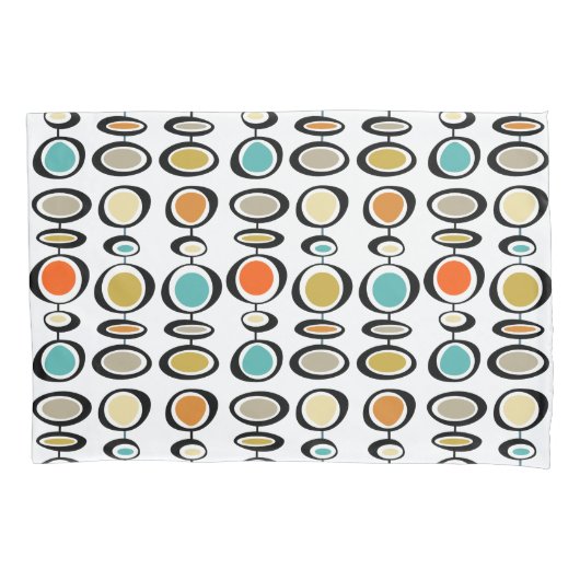 Funky Circles medio midden eeuw Modern Patroon Kussensloop (Voorkant)