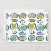 Funky Circles Mid Century Kerst Feestdagen Kaart (Achterkant)