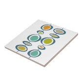 Funky Circles Middeleeuwse moderne kleurrijke retr Tegeltje (Zijkant)