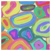 Funky Circles Modern Abstract geschilderd uiterlij Stof (Swatch)
