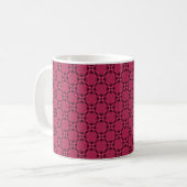 Funky Circles Mok, Magenta Koffiemok (Voorkant links)