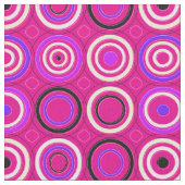 Funky Circles Roze Stof (Close Up)
